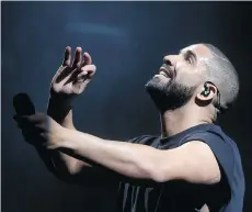  ?? JACK PLUNKETT/THE ASSOCIATED PRESS ?? Drake’s booty call groove, Hotline Bling, was chosen by MTV’s staff as the best song of the year, just ahead of Adele’s Hello.