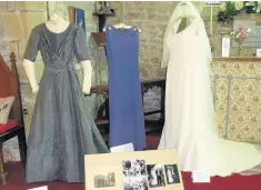  ??  ?? Pictured are wedding dresses and displays at the special wedding weekend held in Diseworth Church.