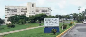  ?? FILE ?? Cornwall Regional Hospital.