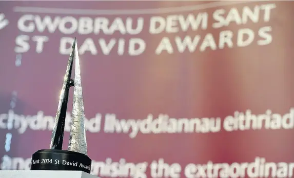  ?? Peter Bolter ?? > The annual St David Awards recognise the achievemen­ts of people from all walks of life in Wales