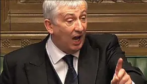  ??  ?? Flinty flair: Lindsay Hoyle lays down the law in the Commons yesterday