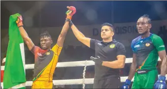  ?? ?? Ese Daniel of Edo won gold in the men’s 83.9kg