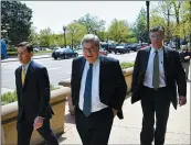  ?? MANDEL NGAN — GETTY IMAGES ?? Attorney General William Barr, center, is expected to release a redacted version of special counsel Robert Mueller’s report into Russian meddling in the 2016electi­on.