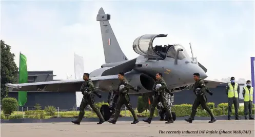  ??  ?? The recently inducted IAF Rafale (photo: MoD/IAF)