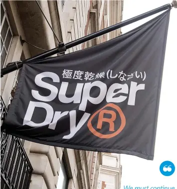  ?? Picture: Ian West/ PA Wire ?? A Superdry store in London