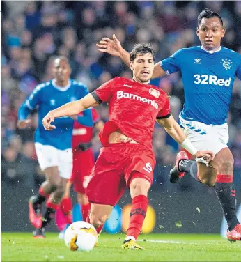  ??  ?? Clockwise, from right, the Ibrox match, Ryan Storrie, and fans on the day