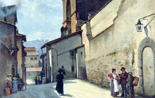  ??  ?? Il quadro Odoardo Borrani «Antica porta a San Frediano» (1880 c.) olio su tela