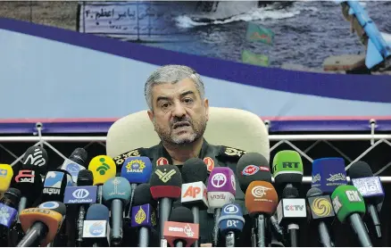  ?? VAHID SALEMI / THE ASSOCIATED PRESS ?? Gen. Mohammad Ali Jafari, commander of Iran’s Revolution­ary Guard Corps, has described the postelecti­on period as a “greater danger for the system and the Islamic revolution” than the Iran-Iraq War.