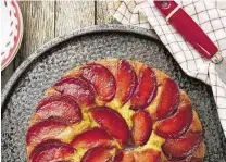  ?? Mary Britton Senseney ?? “The Duke’s Mayonnaise Cookbook” includes Plum Upside Down Cake. This recipe and more, page D3