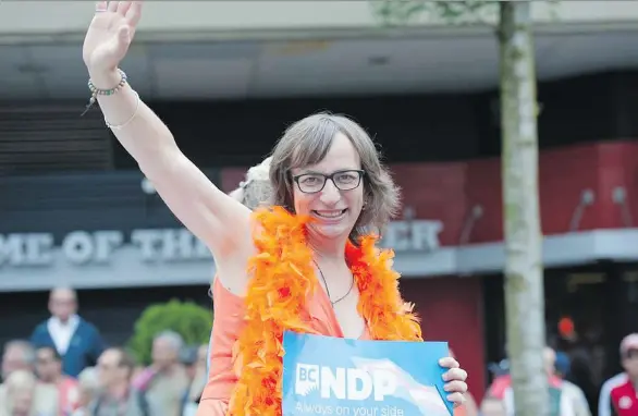  ?? BELLE ANCELL ?? Morgane Oger, grand marshal of Vancouver’s 2016 Pride Parade, is critical of police for being too slow in implementi­ng anti-discrimina­tion policies.