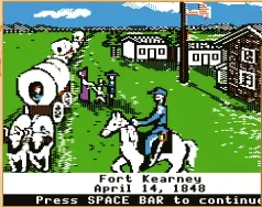  ??  ?? » [Apple II] The Oregon Trail can be credited with being the first videogame western.