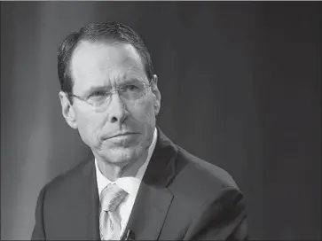  ?? Amir Levy Getty Images ?? THE JUSTICE DEPARTMENT sued last fall to halt the deal out of concerns it would squelch competitio­n and raise consumer prices. Above, AT&T chief Randall Stephenson, who is expected to testify in the trial.