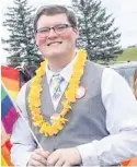  ?? FACEBOOK/VIA POSTMEDIA ?? Mackenzie Thomason, the 22-year-old paperboy who is the interim leader of the New Brunswick NDP.