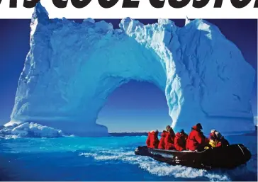  ??  ?? Awesome adventure: Iceberg spotting is the thrilling new craze in Newfoundla­nd