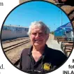  ?? ?? Drie stoomlokom­otiewe op die Magaliesbu­rglyn vir ‘n buitelands­e fotosessie.
INLAS: Coen Pretorius is ‘n stoomtrein­deskundige wat regoor die land stoomtrein­drywers oplei en seker maak stoomtrein­e is ketel- en stoomveili­g.