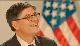  ?? Foto archivo: reuters ?? Jacob Lew, secretario del Tesoro de Estados Unidos.