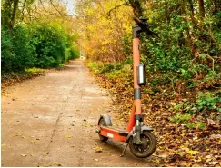  ?? ?? Opinion is divided on whether e-scooters pose a problem for wildlife