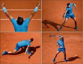  ?? (Photos AFP) ?? Rafael Nadal, maître absolu de la terre battue !