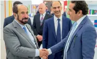  ??  ?? Dr Sheikh Sultan at the london Book Fair 2017, where he was awarded for his scientific achievemen­ts and cultural efforts.