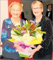  ??  ?? June Carr with current president of the Dannevirke RSA women’s section, Verna Hutching.