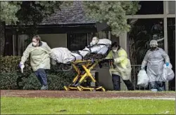  ?? Gina Ferazzi Los Angeles Times ?? RESIDENTS WERE moved from a nursing home in Riverside after staffers failed to show up for work amid a coronaviru­s outbreak in April.