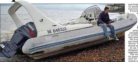  ??  ?? Washed up: David Turpin sits glumly on the side of his broken down boat on the Kent coast last year