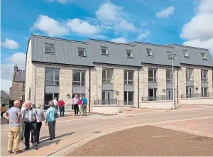  ?? Picture: Paul Reid. ?? The Academy Court housing developmen­t in Forfar was created at the site of the former Chapelpark Primary School.