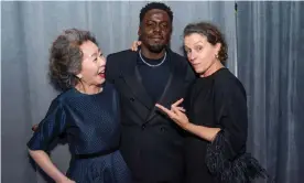  ?? Photograph: Matt Petit/AMPAS/Getty Images ?? Every one’s a winner … Youn Yuh-jung, Daniel Kaluuya and Frances McDormand.