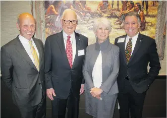  ??  ?? Pictured, from left, at the inaugural Top 7 Over 70 Gala, are executive committee members Steve Allan (co-chair), Jim Gray (founder), Bonnie DuPont (co-chair) and Brian Felesky (co-chair).