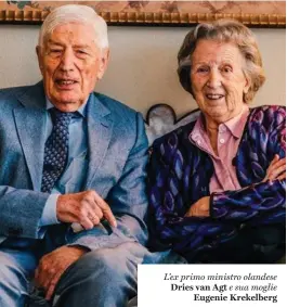  ?? ?? L’ex primo ministro olandese Dries van Agt e sua moglie Eugenie Krekelberg