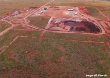  ?? Image: OZ Minerals. ?? The Carrapatee­na mine site under constructi­on.