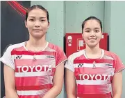  ?? ?? Women’s doubles stars Jongkolpha­n Kititharak­ul, left, and Rawinda Prajongjai.