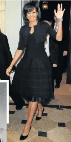  ??  ?? Michelle Obama in a dress by FrenchTuni­sian designer Azzedine Alaïa.