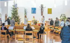  ?? FOTO: THOMAS SIEDLER ?? Der Weihnachts­gottesdien­st am ersten Weihnachts­feiertag in Sankt Elisabeth.