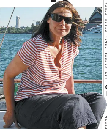  ??  ?? BETTER TIMES: Susan Neill-Fraser on Four Winds in Sydney Harbour in 2008.