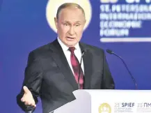  ?? ?? El presidente ruso, Vladimir Putin, reapareció el fin de semana.