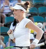  ?? AP/KIRSTY WIGGLESWOR­TH ?? Madison Brengle defeated two-time champion Petra Kvitova 6-3, 1-6, 6-2 at Wimbledon on Wednesday. In her Wimbledon debut in 2015, she lost to Venus Williams 6-0, 6-0.