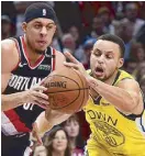  ?? AP ?? Stephen (right) and Seth Curry in action in file photo.