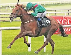  ?? ?? AWA WE GO Dermot Weld’s filly can bag Longchamp glory