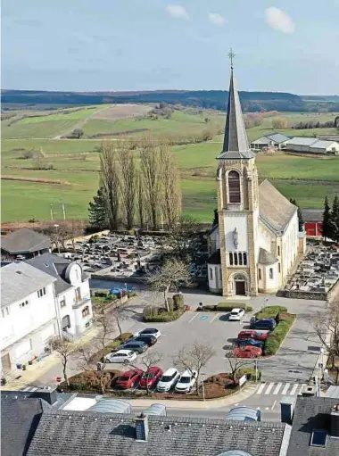  ?? Foto: Gemeinde Schüttring­en ?? Der Ortskern rund um die Place de l'Eglise soll mit Leben gefüllt werden.