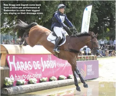  ??  ?? Alex Bragg and Zagreb come back from a below-par performanc­e at Badminton to claim their biggest win, staying on their dressage score