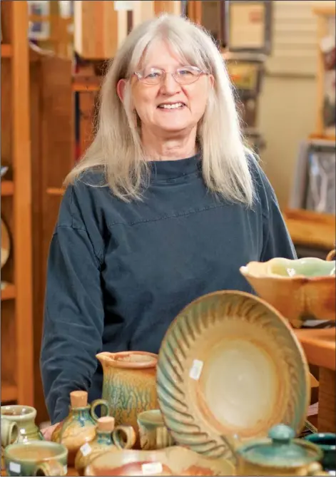  ?? RUSTY HUBBARD/THREE RIVERS EDITION ?? Becki Dahlstedt is a potter in Mountain View who helps organize the annual Off the Beaten Path Studio Tour. She is the volunteer manager at the Arkansas Craft Gallery and is co-owner of Mountain View Pottery.