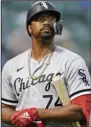  ?? (AP/Godofredo A. Vasquez) ?? Slugger Eloy Jimenez said Monday he has plans to play more games in the outfield for the Chicago White Sox in the 2023 season.