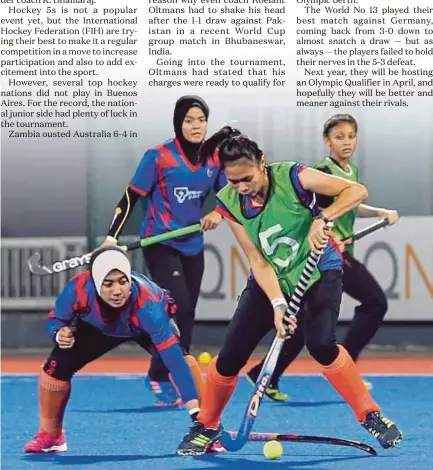  ??  ?? The national women’s team impressed many with their brand of hockey en route to a fifth-place finish at the Indonesia Asian Games.