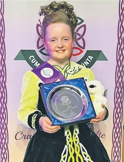  ?? ?? Bróga
Congratula­tions to Sarah Kilcoyne who won the Irish Open Award U9 section at Cumann Rince Naisiun.