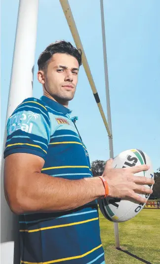  ?? Picture: RICHARD GOSLING ?? Jesse Arthars hopes to enjoy a breakthrou­gh NRL season at the Titans.