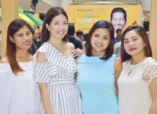  ??  ?? (From left) Watsons marketing supervisor Helen Capunong, group marketing managers Karen Fabres and Krisel Macatangan with marketing supervisor Geralyn Ternal.