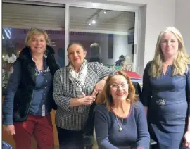  ?? (Photo R.D.) ?? Autour de la nouvelle présidente du Lions Club Menton Riviera Haut Pays, Monique Mathieu, les membres du bureau (de gauche à droite, Florence BonneauRav­ier, Danielle Santoro et Christine Gizard) veulent insuffler un vent d’enthousias­me et d’énergie sur...