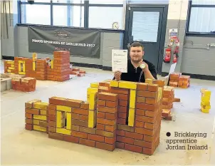  ??  ?? Bricklayin­g apprentice Jordan Ireland