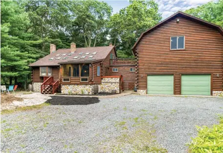  ?? PHOTOS COURTESY OF KRISTIN WEEKLEY ?? WOOD YOU? This unexpected Saugus log cabin is ideal for those interested in a private getaway just outside the city.